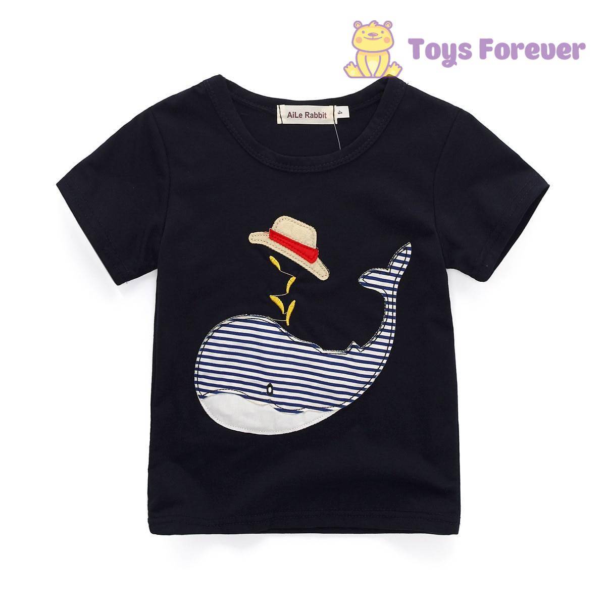 Whale T-Shirt and Denim Pants Cotton Clothing Set for Boys Whale T-Shirt and Denim Pants Cotton Clothing Set for Boys
