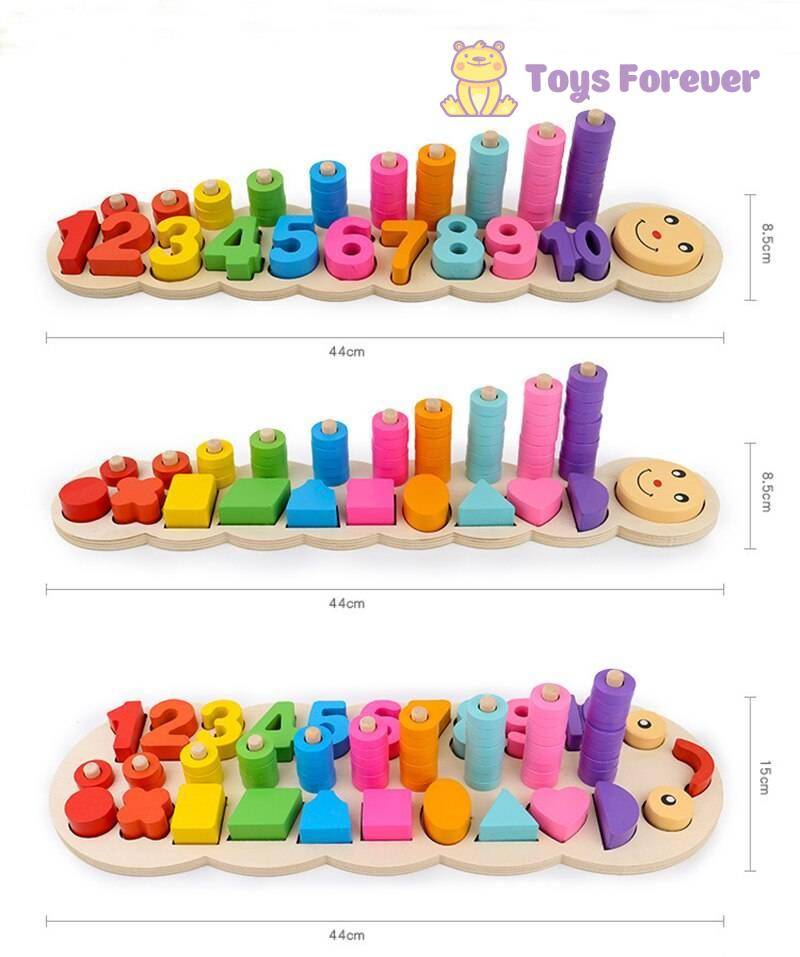 Montessori Rainbow Rings Wooden Math Toy Montessori Rainbow Rings Wooden Math Toy