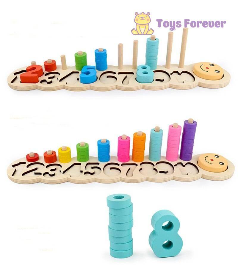 Montessori Rainbow Rings Wooden Math Toy Montessori Rainbow Rings Wooden Math Toy