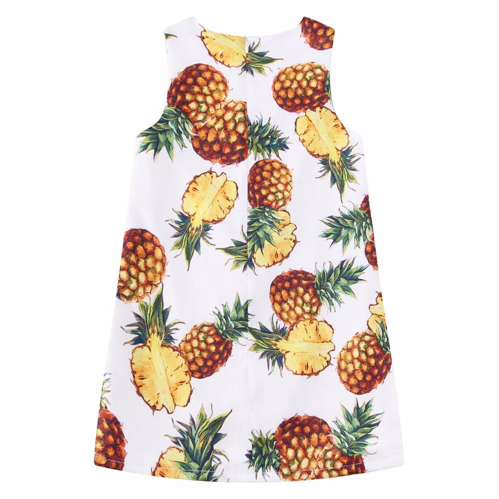 Girl's Summer Pineapple Printed Dress Girl's Summer Pineapple Printed Dress