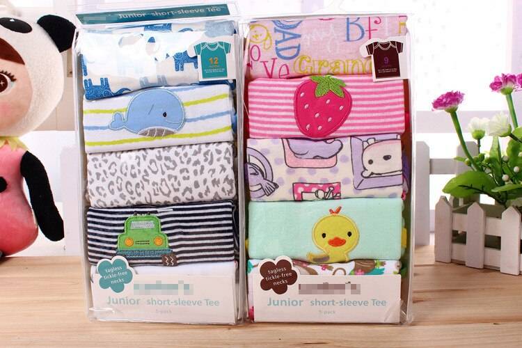 Baby's Multicolor T-Shirts 5 pcs Set Baby's Multicolor T-Shirts 5 pcs Set