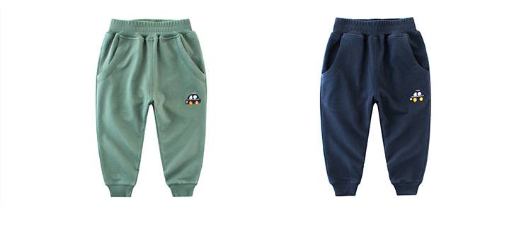 Boys' Loose Cotton Pants with Elastic Waist
