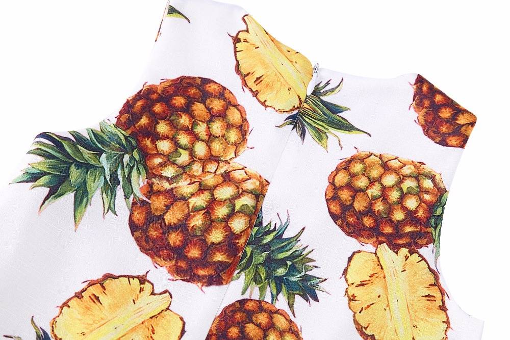 Girl's Summer Pineapple Printed Dress Girl's Summer Pineapple Printed Dress
