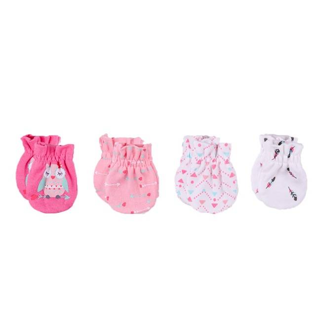 Newborn's Printed Cotton Mittens Newborn's Printed Cotton Mittens