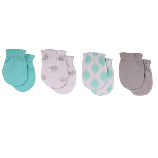 Newborn's Printed Cotton Mittens Newborn's Printed Cotton Mittens