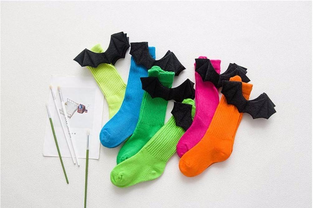Kid's Fluorescent Color Halloween Socks Kid's Fluorescent Color Halloween Socks