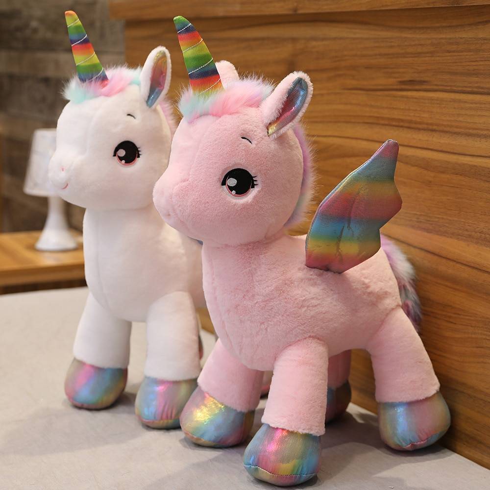 Unicorn Plush Toy with Rainbow Glowing Wings Unicorn Plush Toy with Rainbow Glowing Wings