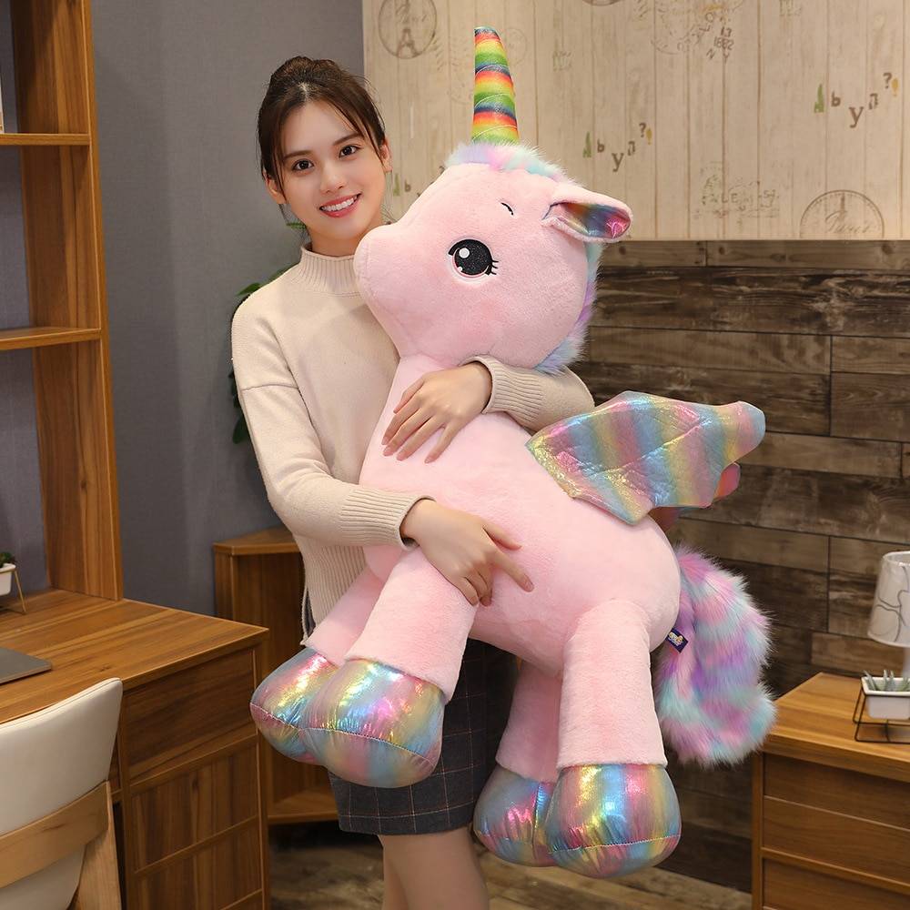 Unicorn Plush Toy with Rainbow Glowing Wings Unicorn Plush Toy with Rainbow Glowing Wings