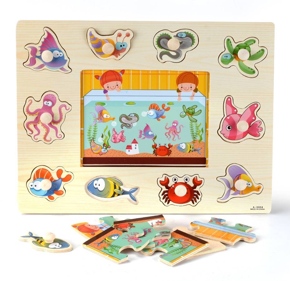 Montessori Wooden Puzzle Board Montessori Wooden Puzzle Board