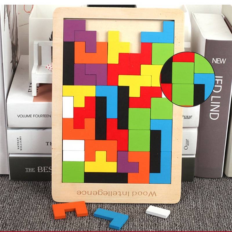 Wooden 3D Tetris Puzzle Wooden 3D Tetris Puzzle