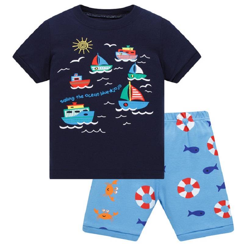 Boys Cotton T-Shirt Sleepwear Set Boys Cotton T-Shirt Sleepwear Set