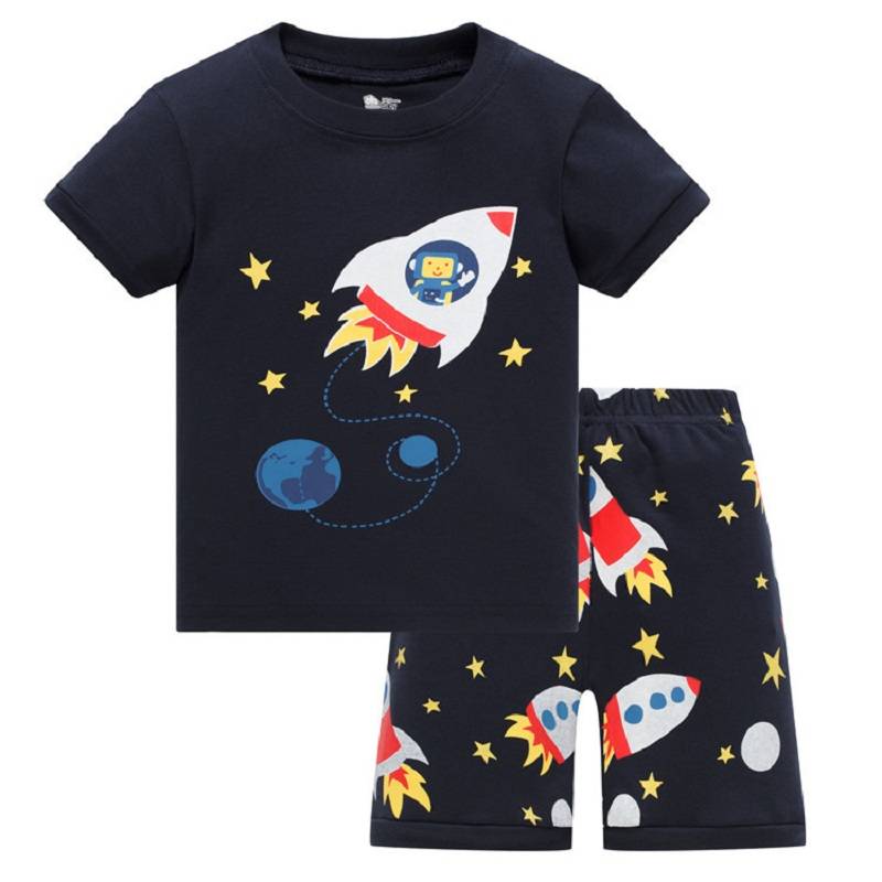 Boys Cotton T-Shirt Sleepwear Set Boys Cotton T-Shirt Sleepwear Set