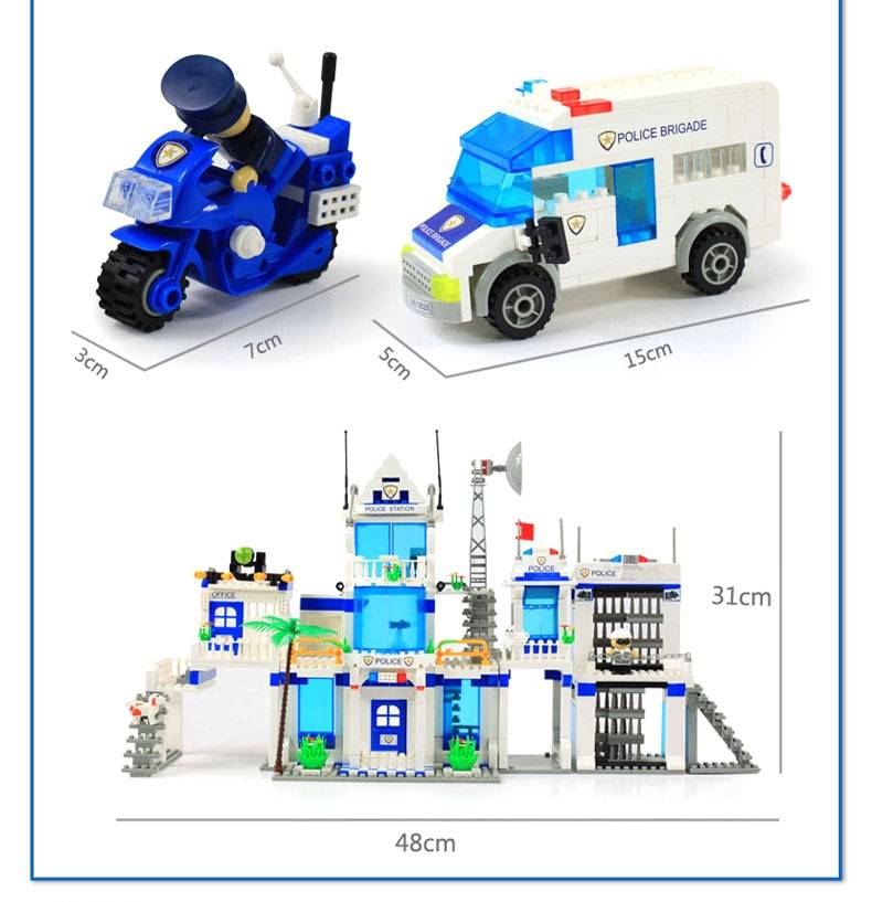 Downtown Police Station Toy Block Set Downtown Police Station Toy Block Set