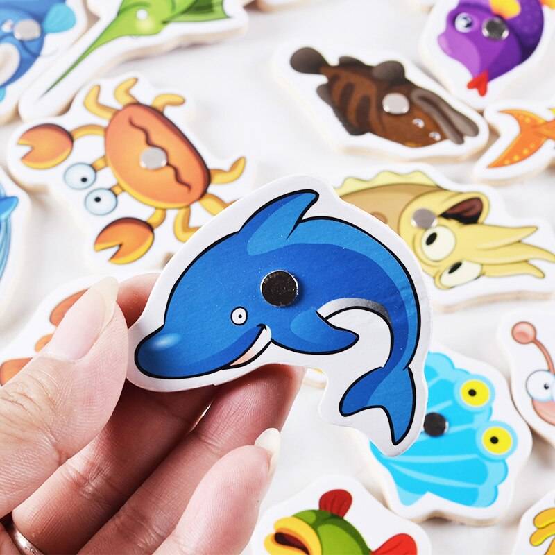Educational Wooden Magnetic Fishing Game Educational Wooden Magnetic Fishing Game